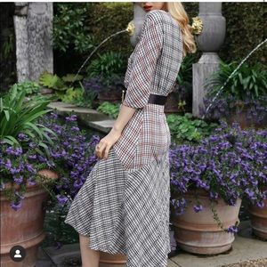 NWT ZARA PLAID MIDI DRESS